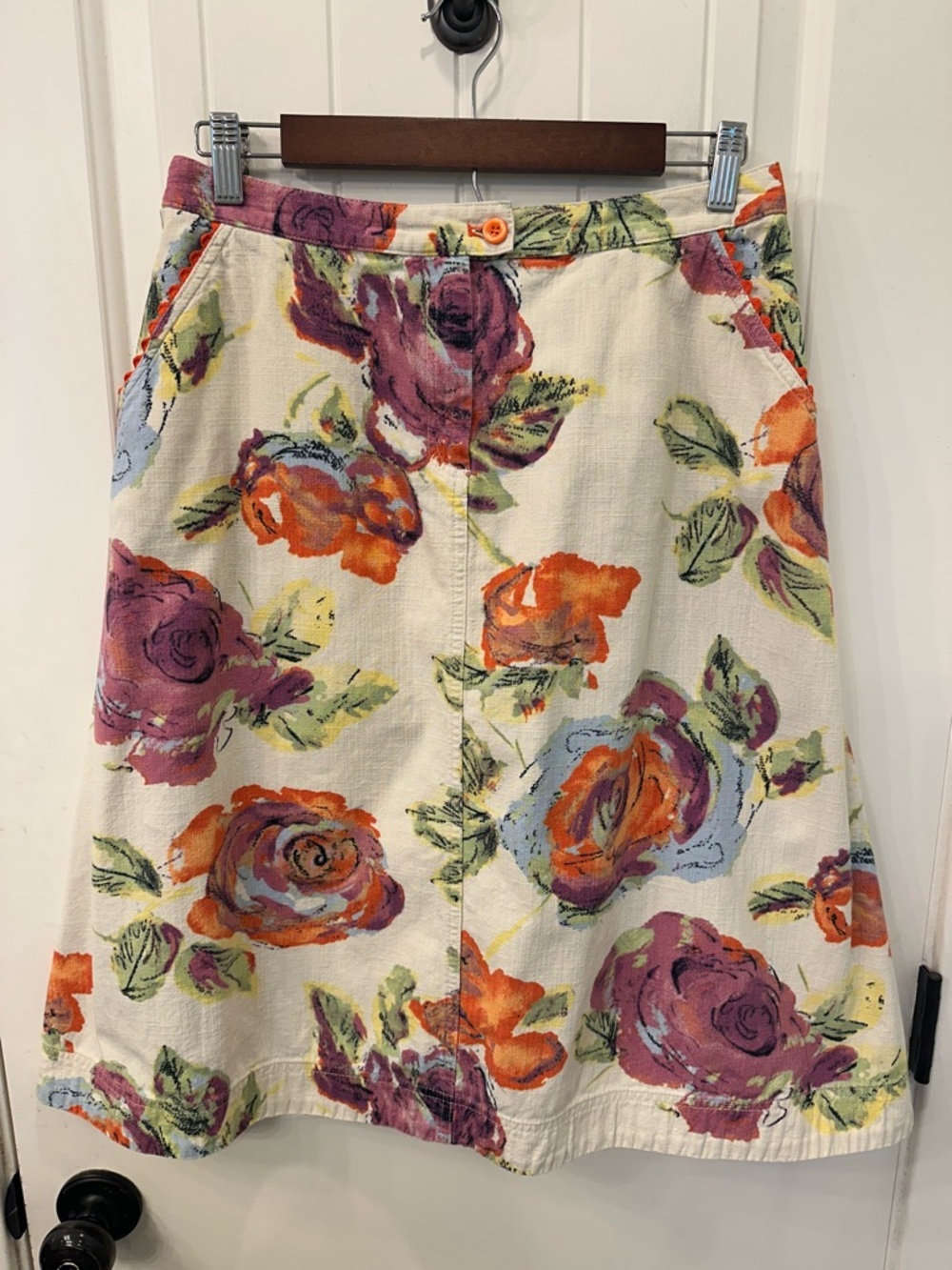 J. Jill Floral A-Line Skirt Size 8 Excellent Condition Boho Cottagecore